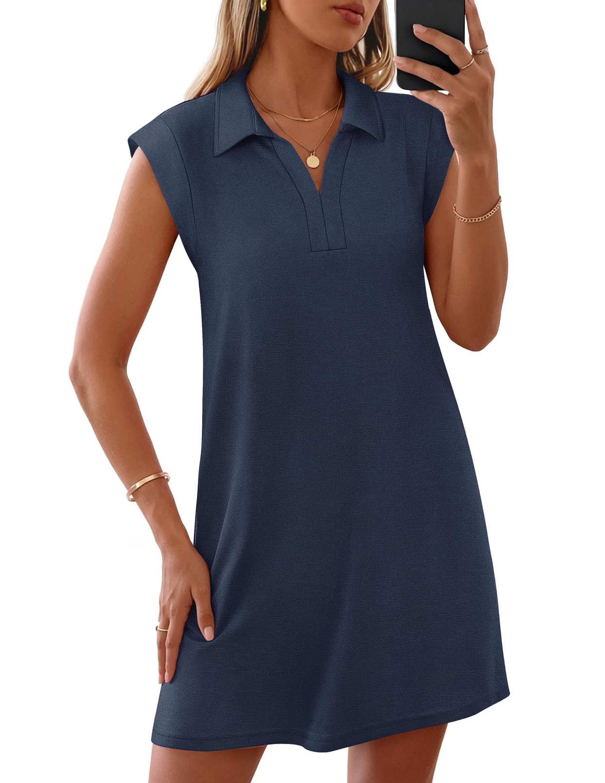 MEROKEETY Women's 2026 Summer Short Sleeve Mini Dress