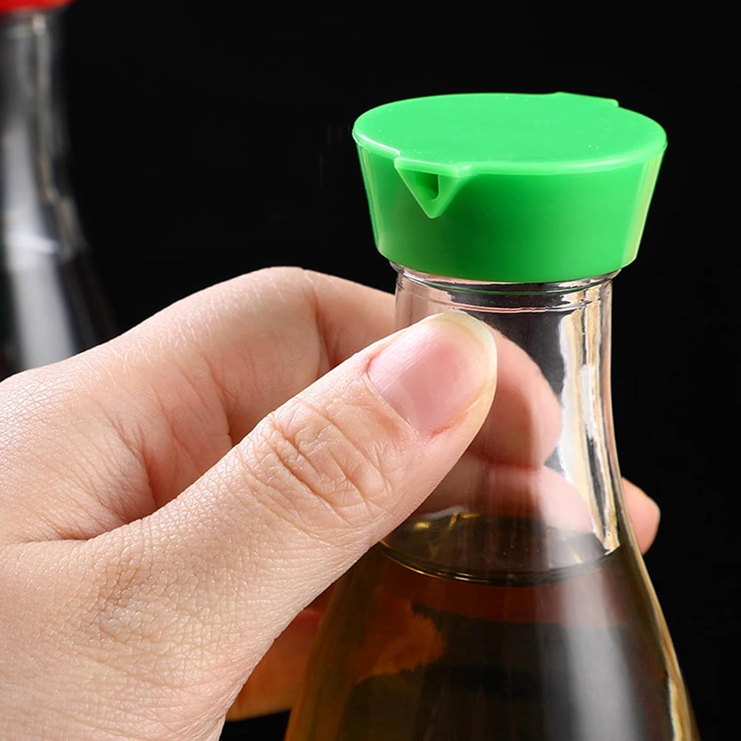 oil bottle Small Glass Oil Bottle with Vent Holes for Household Kitchen Oil Dispensers Seasoning Bottle Oiler for Oil, Vinegar, Soy Sauce oil sprayer(Color:A)