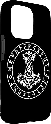 Vista 33 de Funda para iPhone 14 Mjolnir Thor Hammer Viking Norse Mythology