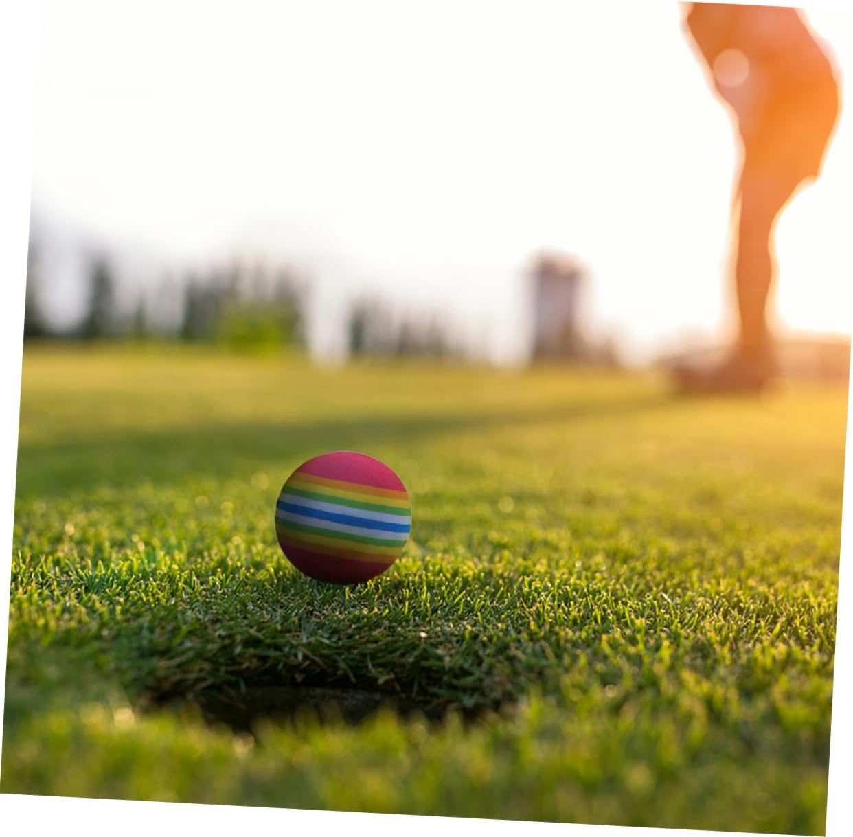 POPETPOP 50Pcs Indoor Golf Rainbow Balls Durable Practice Balls for Hitting and Putting for Use Golf Training