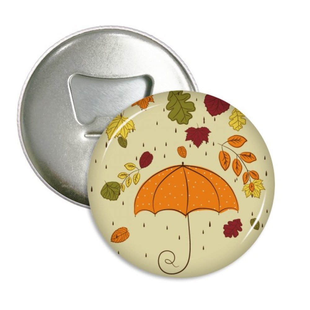 Bouton d'insigne d'3pcs parapluie météo aimant frigo décapsuleur argenté polyvalent