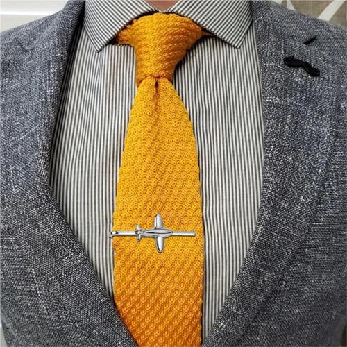 Clip de corbata avión para lucir divertido e impecable en bodas 5
