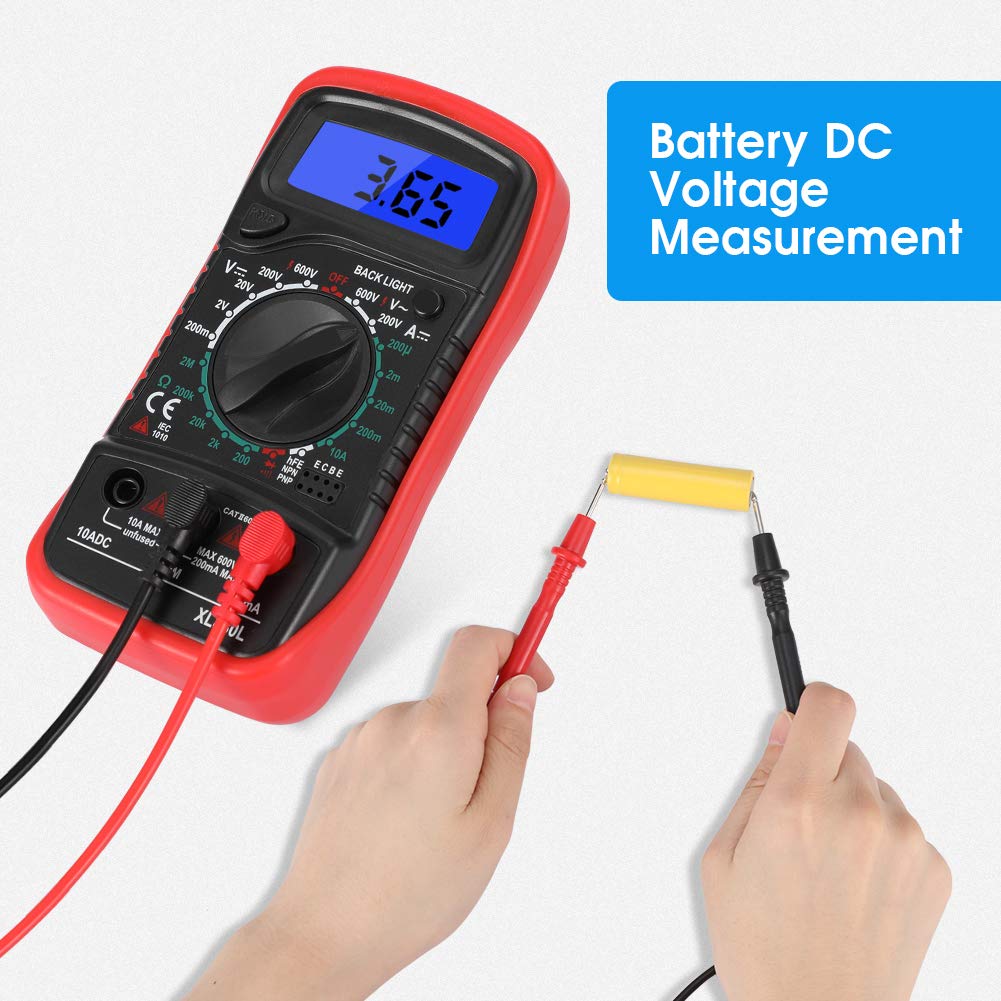 Multimètre Numérique Portable Wowfast - Testeur électrique AC/DC Avec écran Rétroéclairé Pour Maison & Auto
