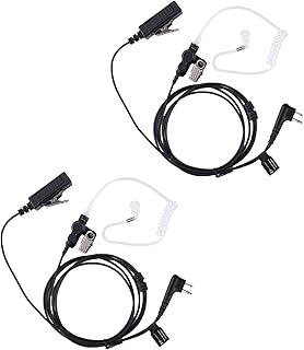 Covert Acoustic Tube Walkie Talkie Earpiece Surveillance Headset with Mic Compatible with Motorola CP200 CLS1110 XU1100 PRO1150 MU12 Radio