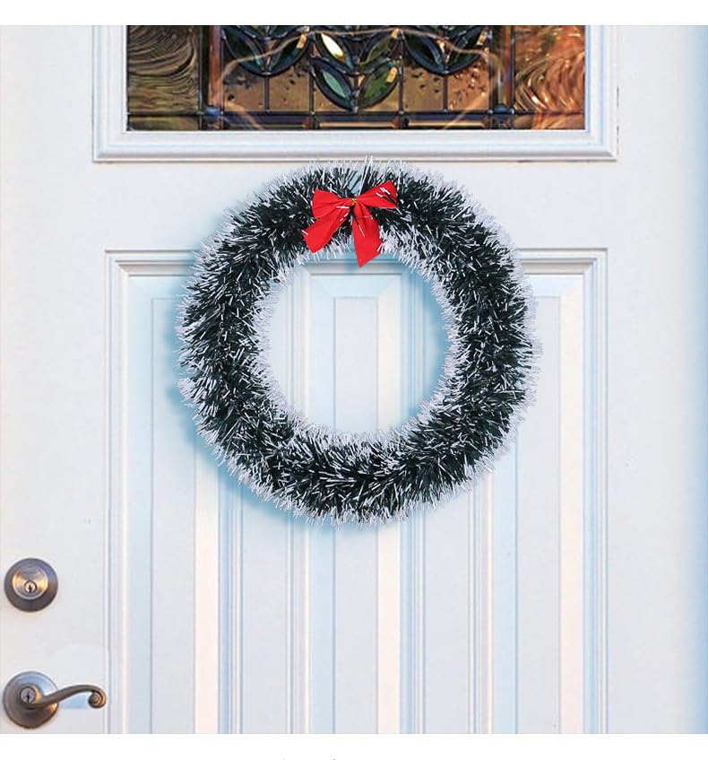 Couronne De Noël Décorative Pour Porte D'Entrée, Couronne Pour Fenêtre De Porte D'Entrée, Petite