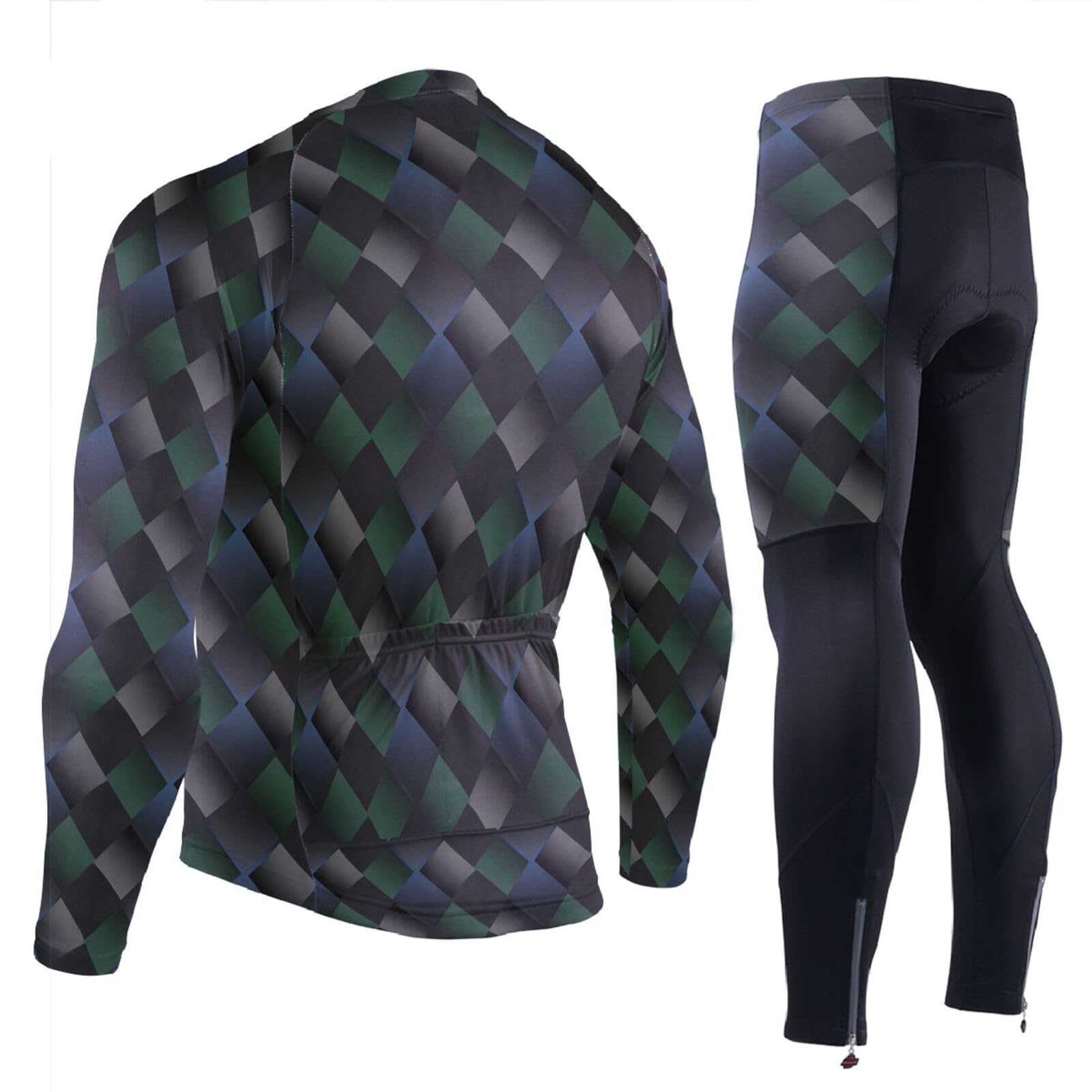 Radtrikot für kaltes Wetter, mit Taschen, Windbreaker, langärmelig, 3D-gepolstert