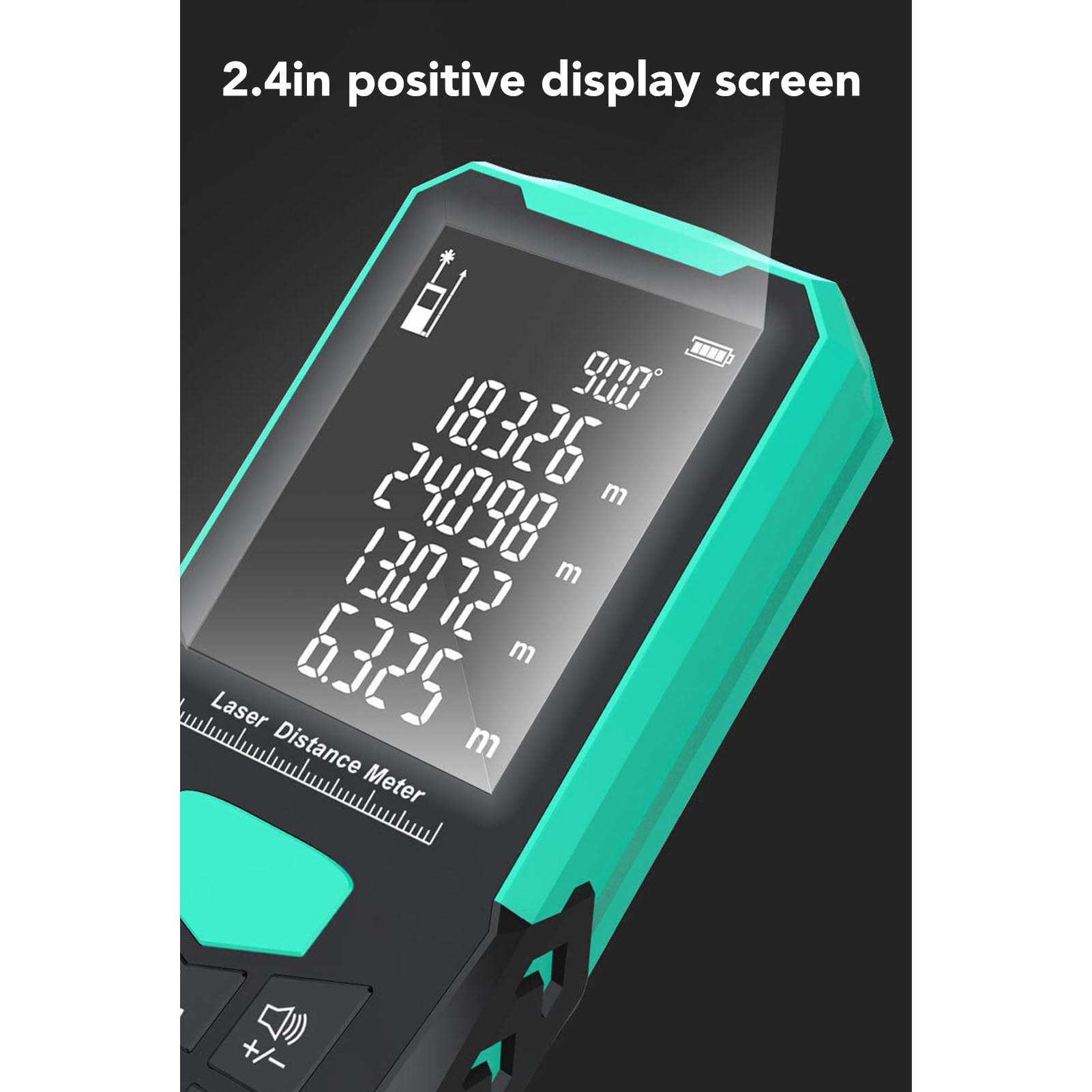 Medidor de Distancia láser Digital Alcance de 200 m - Herramienta de medición láser Multifuncional con Pantalla retroiluminada HD de 2,4 Pulgadas y Sensor de Nivel electrónico -
