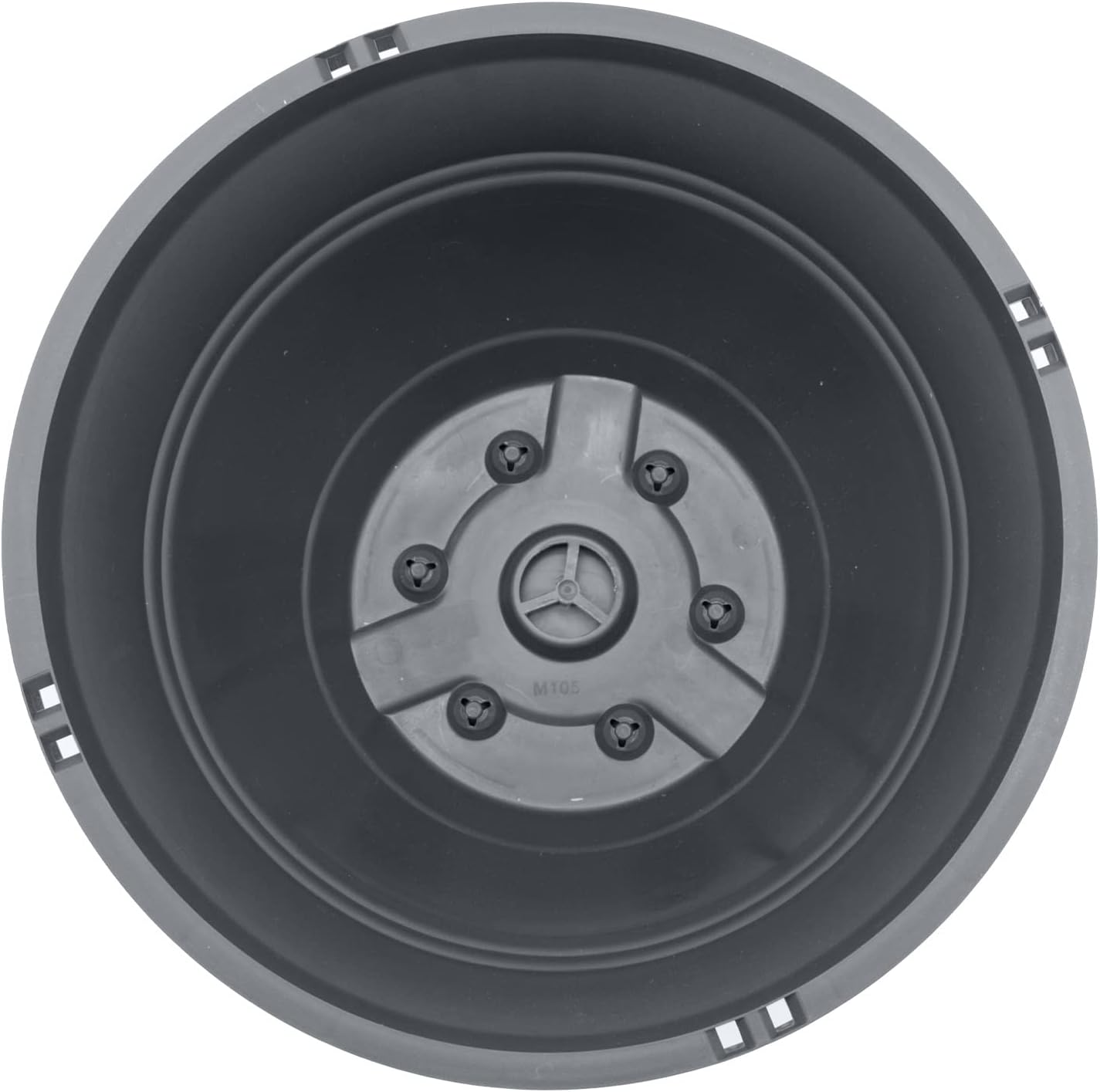 The HC Companies 12 Inch Eclipse Hanging Planter for Indoor Plants - Round Plant Hanging Basket with Removable Saucer, Warm Gray