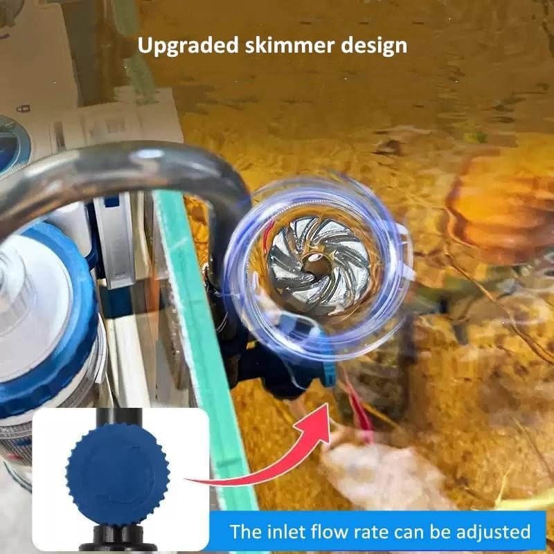 Image of Sun-Sun Large Flow Hang-On Back Aquarium Filter Silent External Bio Power Filter for Freshwater & Planted Fish Tanks | Multi-Stage Filtration System (YBF 500 | 6W | 500L /Hr)