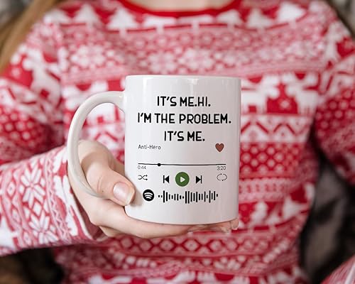 Miniatura 5 de QualityLife Taza de café con letra de cantante para fanáticos de los cantantes, mercancía de taza de té It's Me Hi I'm the Problem para mujeres y