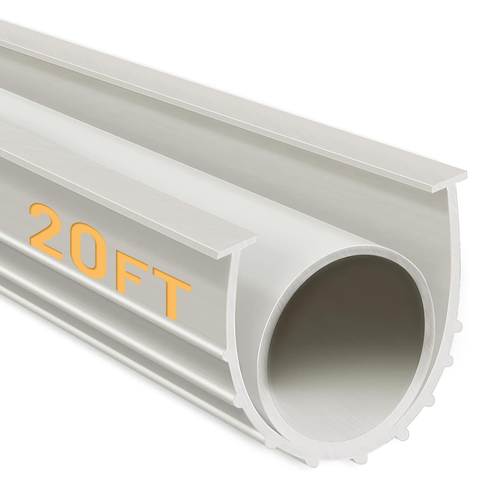 DGSL Garage Door Bottom Seal, 5/16 T-End Rubber Weather Stripping, 20 FT