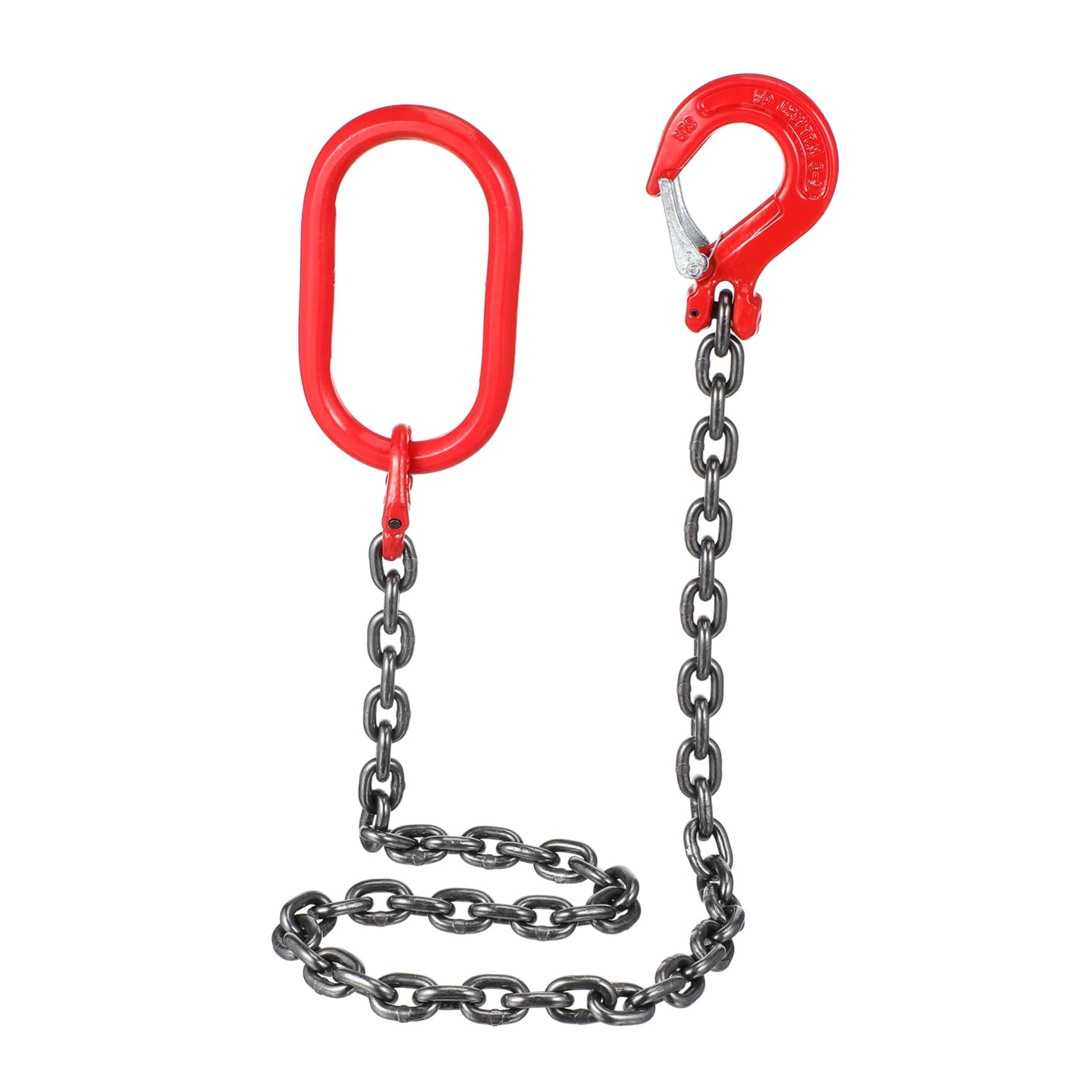 Healeved Catena Resistente e Robusta di Sollevamento con Gancio Sicuro Singola in Metallo Manganese 1 Ton per Movimentazione Piante e Uso Domestico