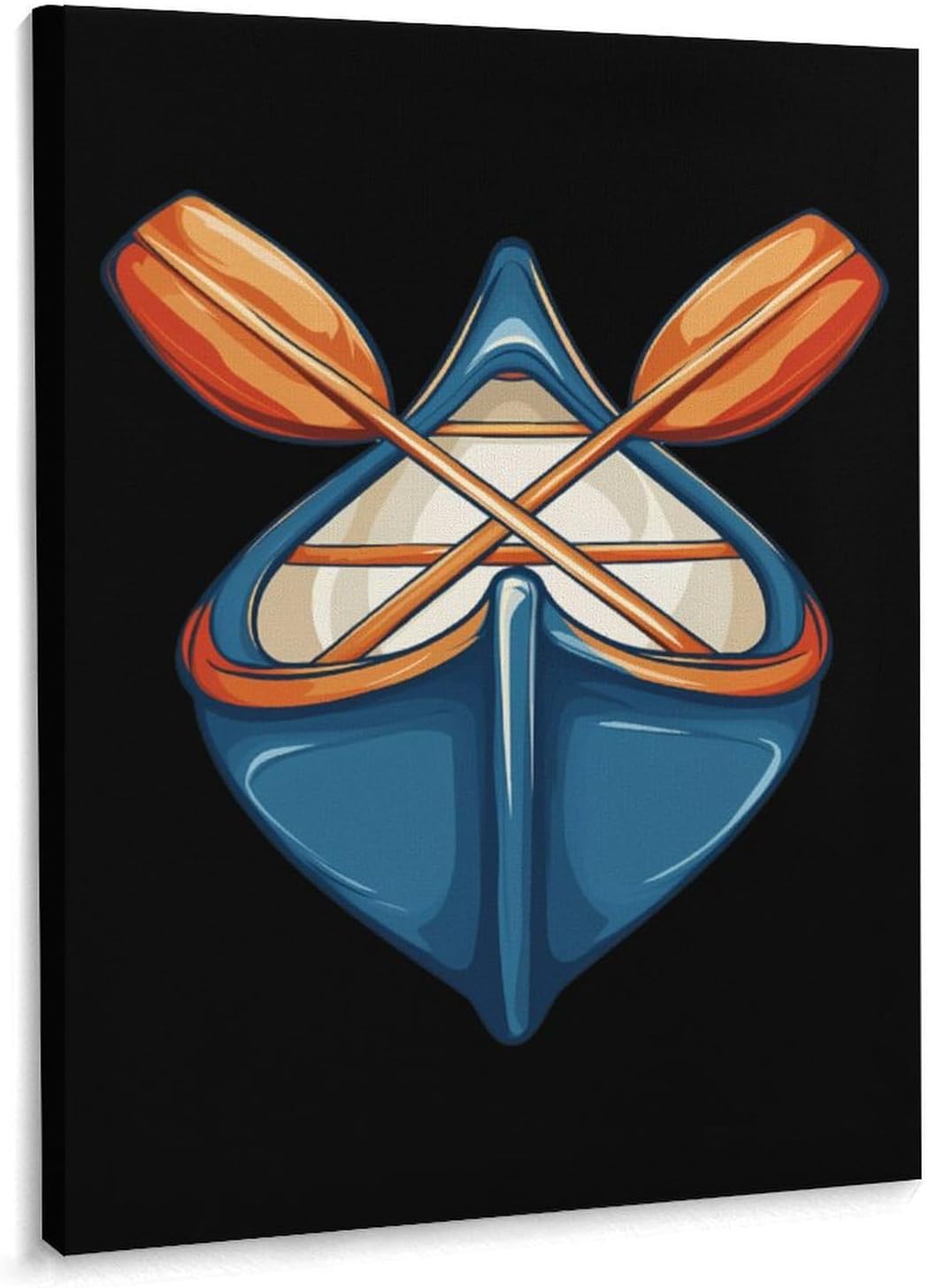 Paddling Canoe Rower Canoer Rowing Paddler Wall Art Funny Canvas Prints Painting for Living Room Bedroom Decor 30 * 40cm Frame-style