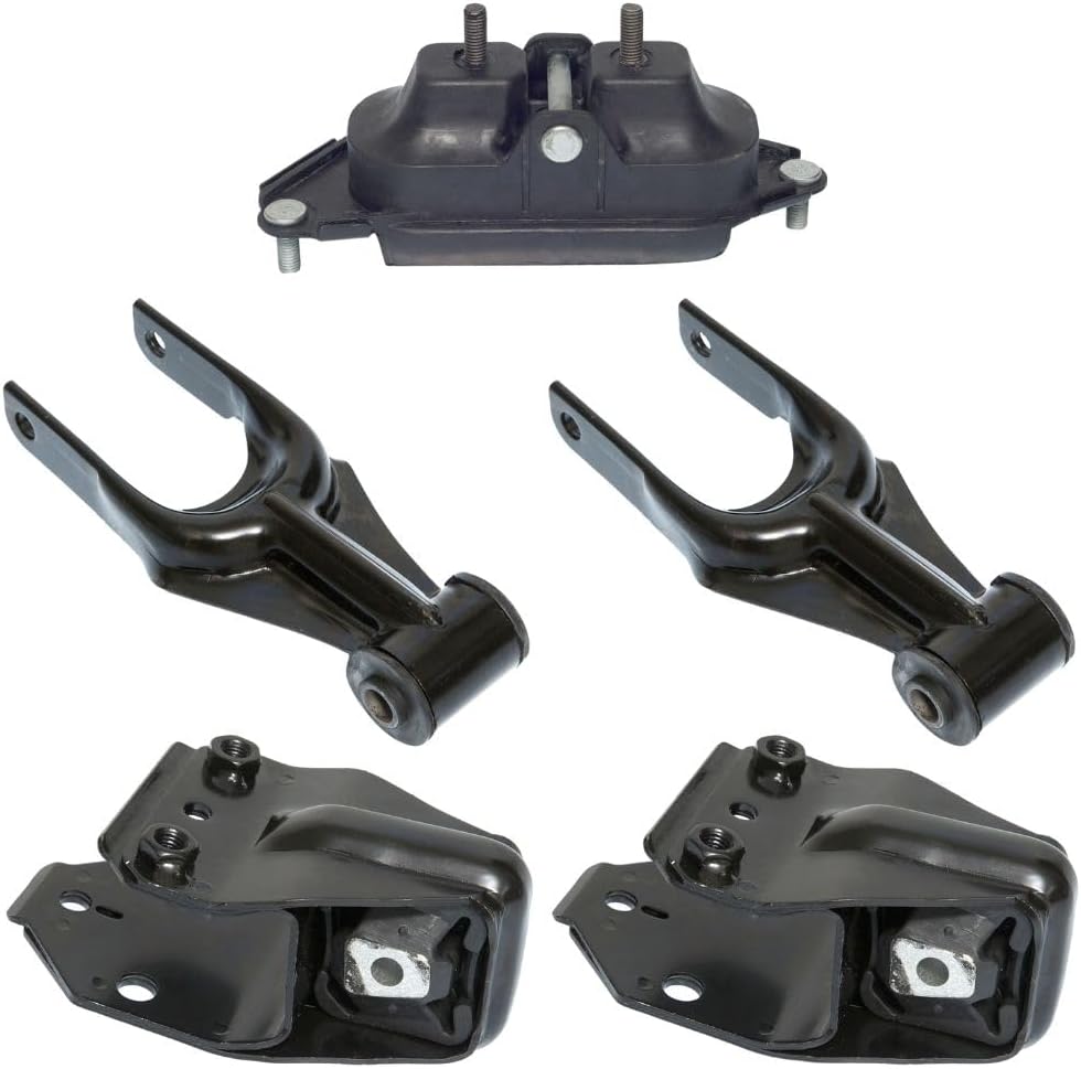 Engine Motor Mount 5PCS Set, Fits for 2006 - 2011 Chevy Impala / Monte Carlo 3.5L / 3.9L – Perfect Replacement for 3090 A5372 ,2906 A2906 ,3104 A5263 – Boost Stability & Performance