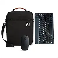 Kit Capa Bolsa Com Alça Com Teclado E Mouse Bluetooth Para Galaxy Tab S6 lite/ A9 / S9 E S9 Fe/iPad 7/8 /9 / iPad 10 / Air 4 e 5 /Redmi Pad Se/Poco Pad
