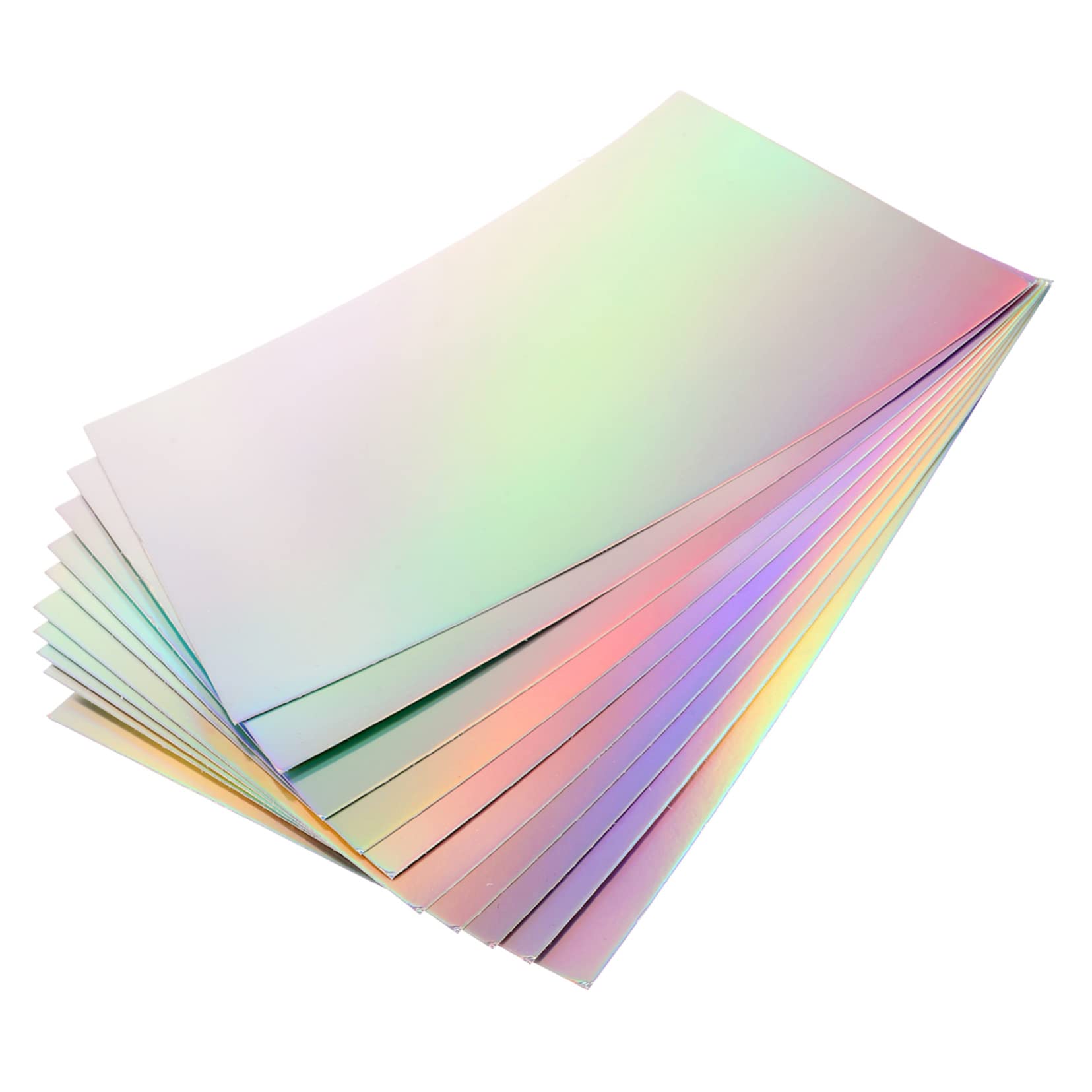 Tofficu 50 Hojas de Papel Decorativo Holográfico A4 para Manualidades Papel Plegable Fácil de Usar para Scrapbooking Adecuado para Niños