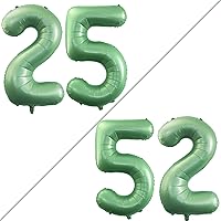 Vista 322 de GOER Globos con el número 80 para decoraciones de fiesta de cumpleaños número 80, globos de helio de aluminio jumbo de 42 pulgadas para 80 Oro rosa
