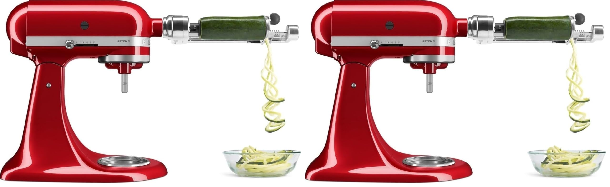 KitchenAid #4086 (Pack of 2) / Spiralizer - 5 Blades / Polished Aluminum Mixer Parts & Accessories