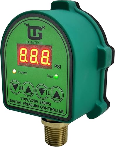 Miniatura 3 de GamaTech - Interruptor de presión de doble voltaje para bomba de agua y bomba de aire, controlador de presión ajustable digital, 110 V220 V, 0-230