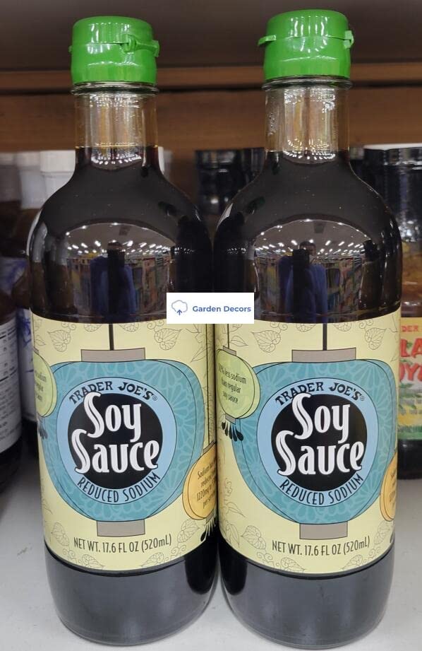 Trader Joe’s Soy Sauce Reduced Sodium 17.6fl oz 520ml (Two Bottles)