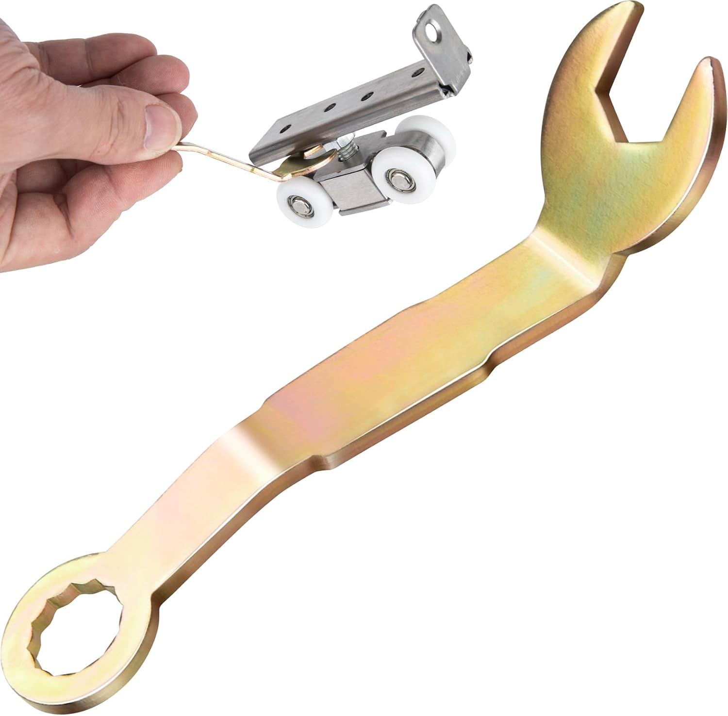 Llave ajustable para puerta corrediza, 3/8" abierta, 5/16" dado