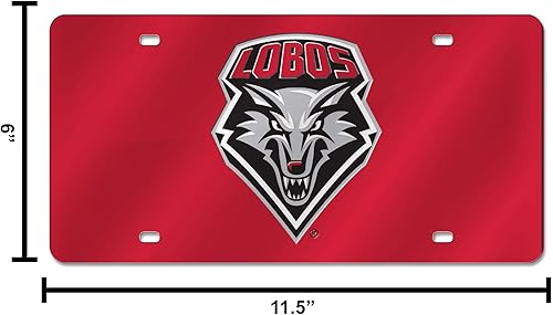 Miniatura 132 de Rico Industries Placa de matrícula de metal con incrustaciones láser de Florida Gators de la NCAA plateado,Alternativo,Negro -,Negro/Plata,Azul,azul