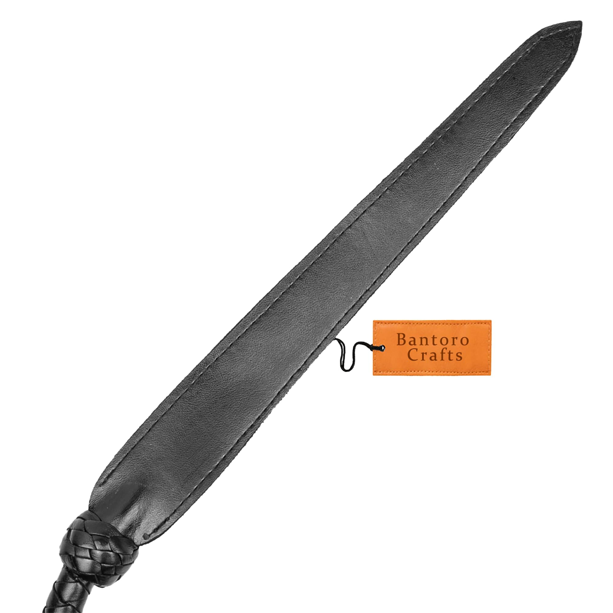 Látigo de Cuero de 3 pies/0,90 Metros de Largo, látigo de Cuero, Trenzado de 8 Trenzas, látigo de Cola de dragón Simple, Paleta de azotes, BDSM