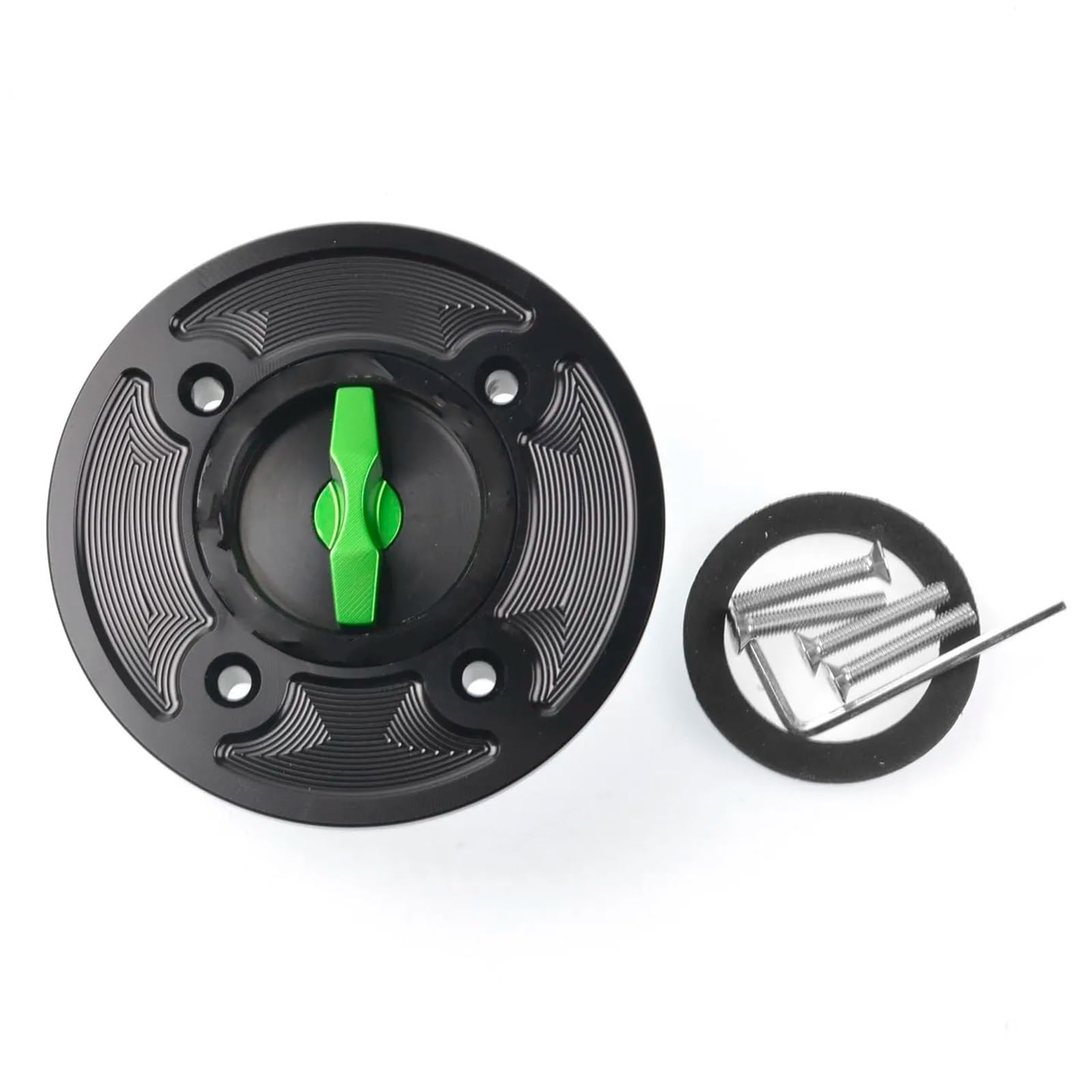 Tappo Serbatoio Carburante Per Ninja 400 2018-2025 Per Ninja 650 2017-2025 | Blocco Rapido Del Coperchio Del Tappo Del Serbatoio Del Gas Del Carburante Per Moto In Alluminio CNC(Red A)
