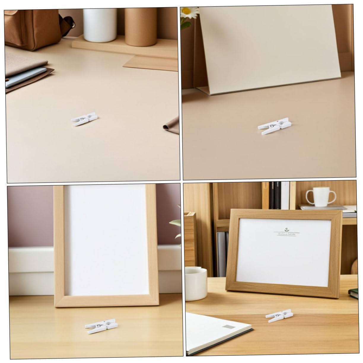 ULTECHNOVO 400 Stücke Holzklammern Mini Weiß für Fotos Bastelklammern Holzklammern Kleine für Notizen DIY-projekte und Bilderaufhängung