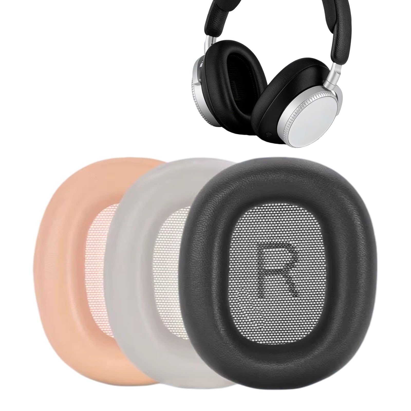 1 par de almohadillas de piel de oveja para los oídos, almohadillas de espuma viscoelástica para auriculares