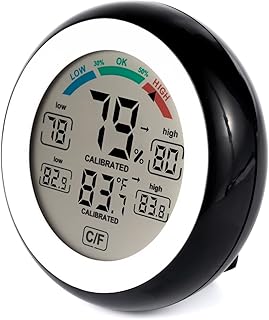 Sponsored Ad - Reptile Terrarium Thermometer Humidity Gauge for Aquarium Tank with Touch Screen & Suction Cup