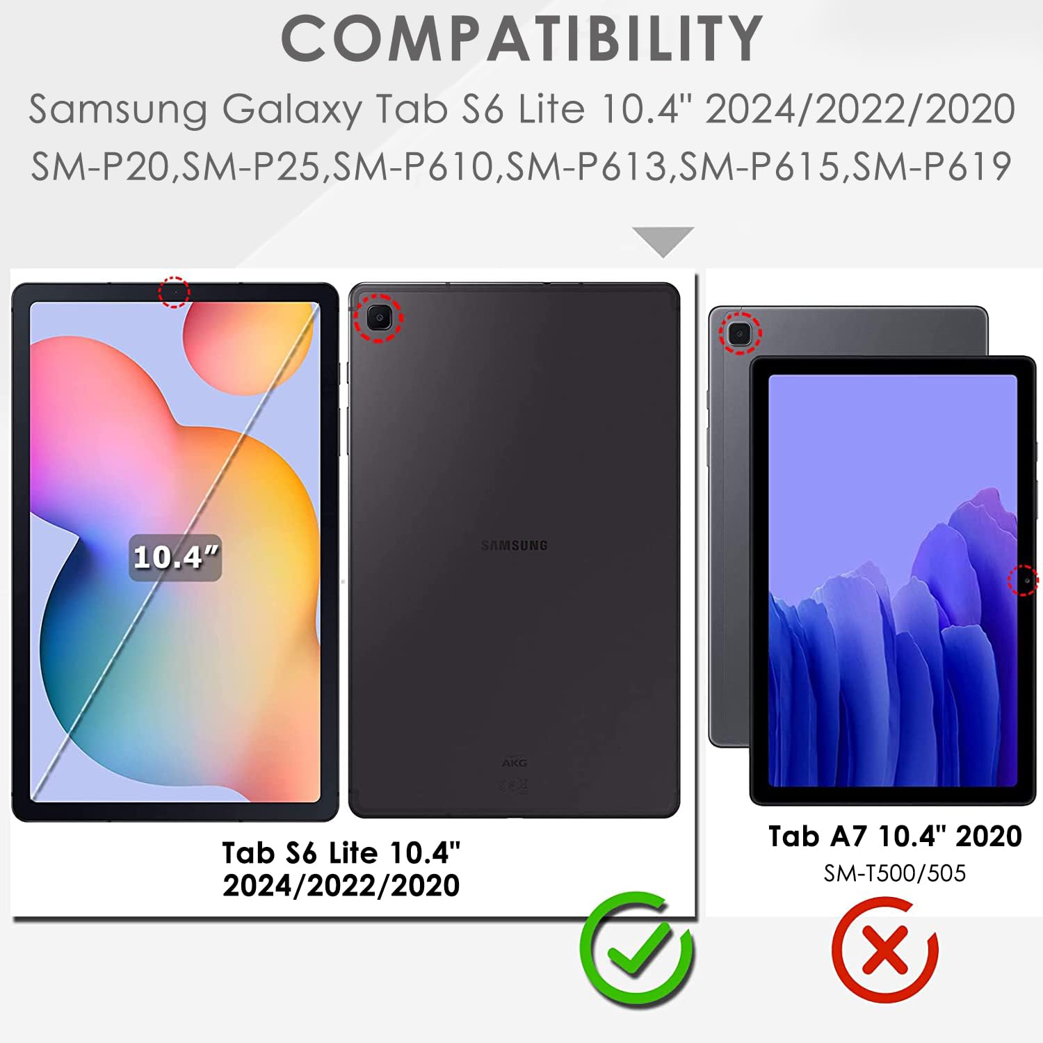 KATUMO 2 Pezzi Pellicola Vetro Temperato per Samsung Galaxy Tab S6 Lite 10,4 Pollici 2020/2022/2024, 9H AntiGraffio Trasparente