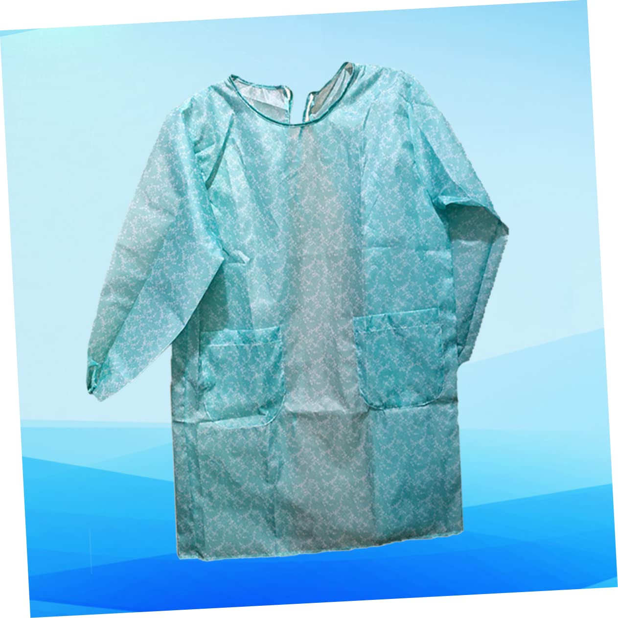 NAMOARLY 1pc Cooking Apron Waitress Apron Kitchen Smock Adult Long Sleeves Apron Dress Full Sleeve Apron near Me Long Sleeve Apron Adults Apron Sleeves Waterproof Apron Polyester Apron Blue