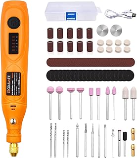 GOXAWEE Cordless Rotary Tool, with 104pcs Accessories, 3.7V 5-Speed Mini Electric Grinder USB Rechargeable for Engraving, Cutting, Drilling, Polishing, Cleaning, Craft Projects, and DIY Creations