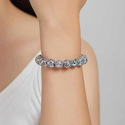 Miniatura 2 de WOSTU Joyas de plata de ley 925 con cuentas de piedra natal para dijes, pulseras para mujeres, madre y hermana, para regalos de cumpleaños, día