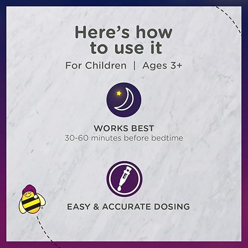 Miniatura 3 de Zarbee's Suplemento líquido para dormir para niños con 1 mg de melatonina sin medicamentos y eficaz fácil de tomar sabor a bayas naturales para