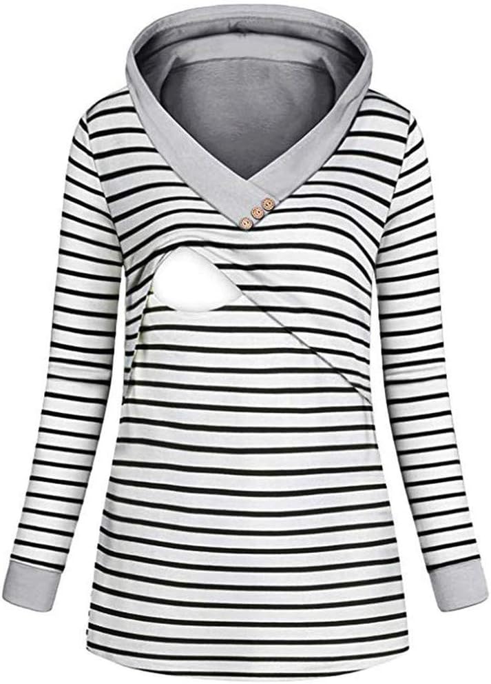 Sonnena Women Breastfeeding Pullover Hoodies Sweatshirts for Ladies Maternity Nursing Tops Comfortable Women's Top Long Sleeves Clothes