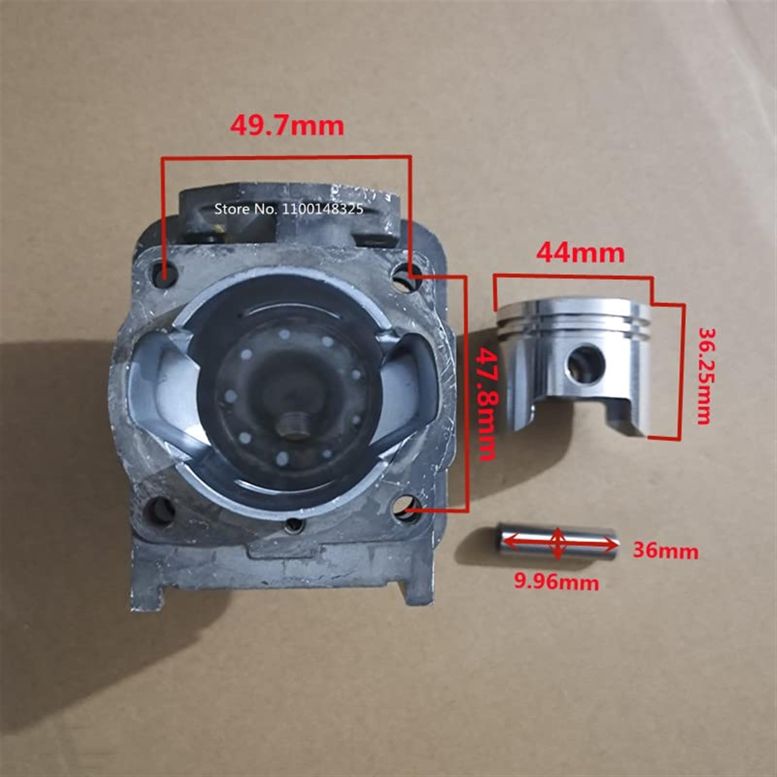 Raffer Т3.6 Zestaw uszczelek świecy zapłonowej z pierścieniem tłokowym cylindra 44 mm, do części zamiennych .6CBMS 3.6HP silnika benzynowego Zestaw podkładek łożyskowych