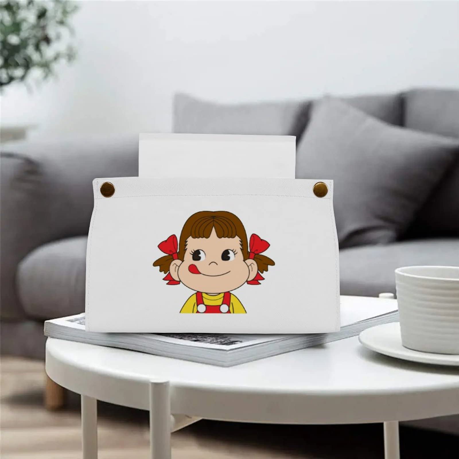 Amazon｜レザー革 ティッシュカバー ペコちゃん PU ティッシュケース