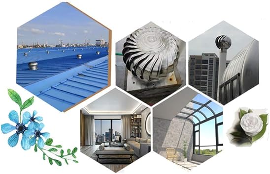 Turbine Ventilator,Roof Ventilator 304 Stainless Steel Exhaust Cap Flue Waterproof Vent (Size : 150mm)