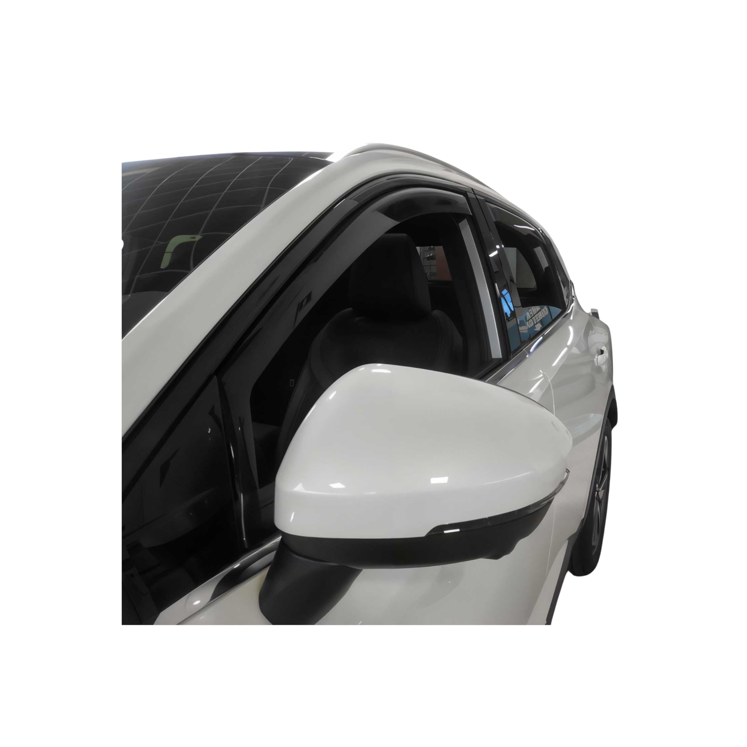 OMAC Deflectores Aire Regenabweiser Compatible con Nissan Qashqai J12 2021-2026 Dunkel Acrílico 4tlg