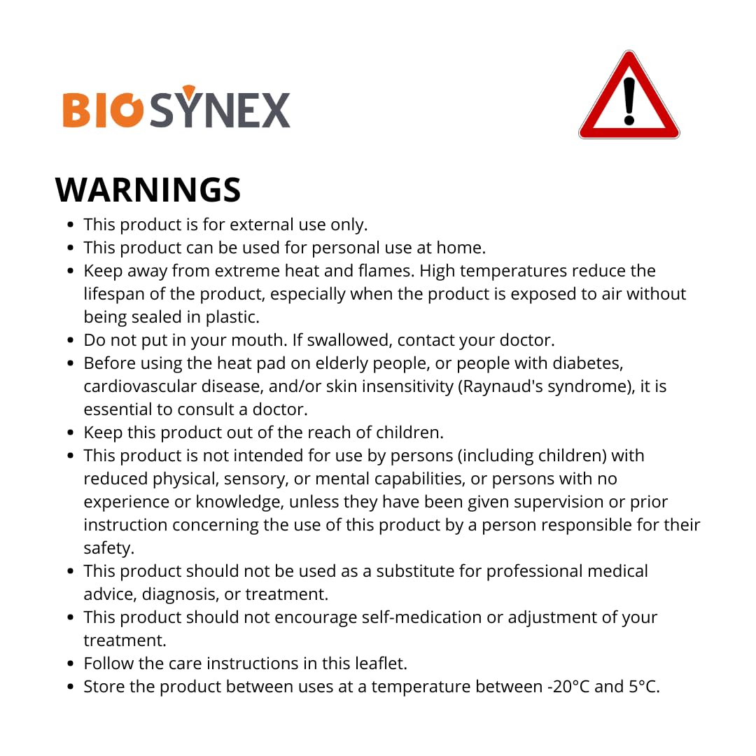 BIOSYNEX - Wärmekissen oder Kühlkissen speziell für Knie – Thermokompresse – lindert Gelenkschmerzen, Entzündungen, Arthrose, Verstauchungen