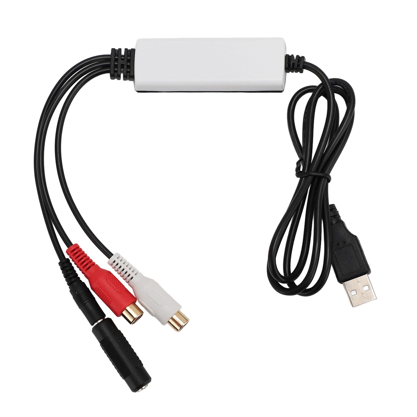 Scheda di Acquisizione Audio USB 2.0, Dispositivo di Acquisizione Audio Stereo a Doppio Canale, con Software di Editing Audio Professionale per Audacity