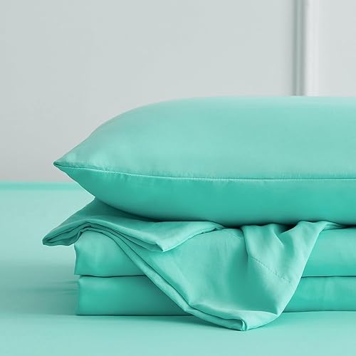 Juego de sábanas Queen  Sábanas suaves para cama de tamaño Queen, sábanas de lujo de hotel de bolsillo extra profundo, sábanas y fundas de almohada