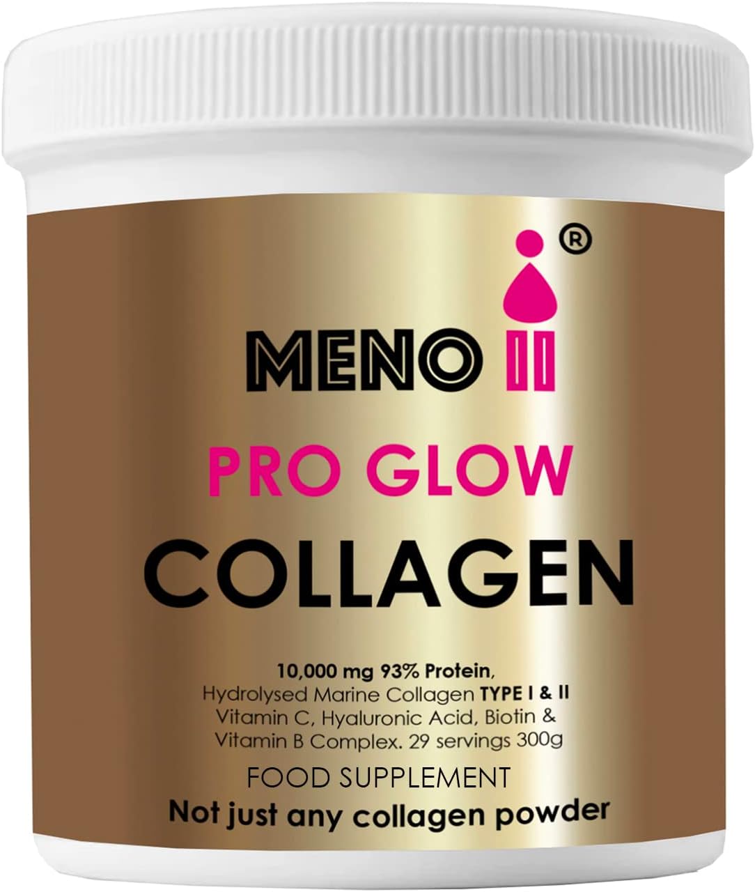 PRO Glow Marine Collagen Powder 10,000mg - High-Potency Supplements for Women Skin Hydration - Unflavoured Collagen Supplement with Hyaluronic Acid, Vitamin C & B Complex - 300g