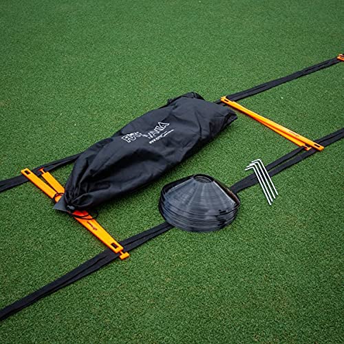 Futtymania Agility Performance Set - 12 Rung Ladder, Marker Cones - Boost Speed, Agility, Fitness - Ideal Training Equipment for Kids, Youth, Adults in Football, Rugby, Tennis, Basketball - Image 2