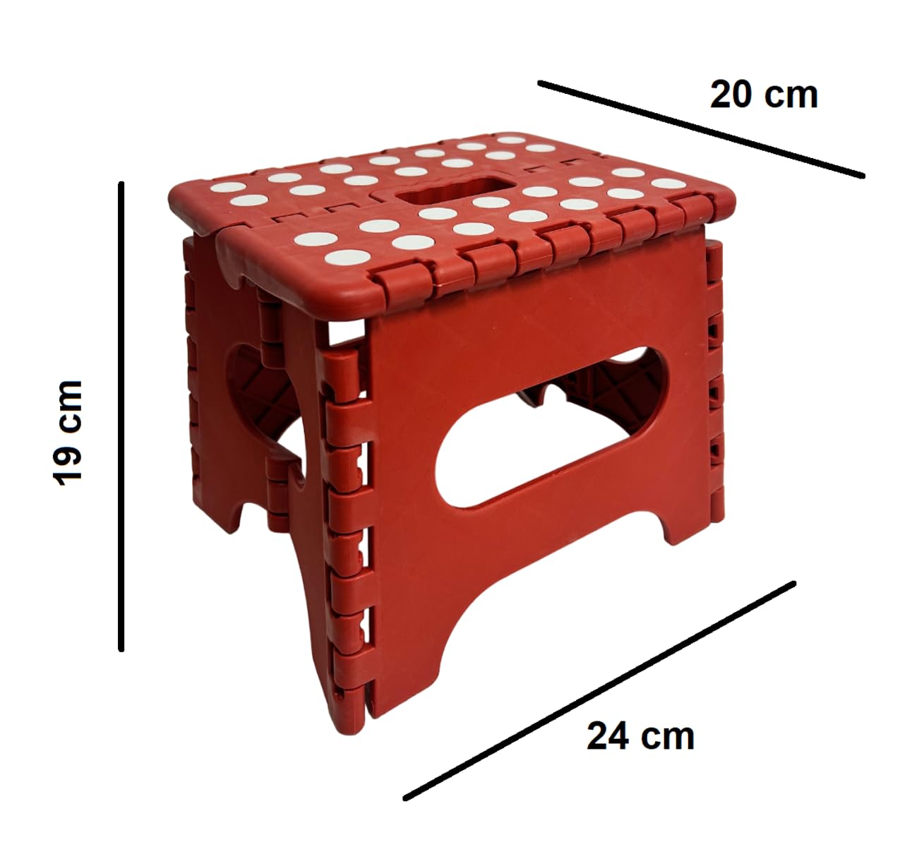 Sgabello Pieghevole Baroni Home - Portata 130 Kg, Leggero, Antiscivolo, Per Cucina, Bagno, Giardino, Bianco - Foto 3