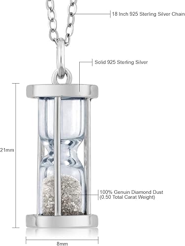 Miniatura 10 de Gem Stone King Collar con colgante de plata de ley 925 para mujer con polvo esmeralda de 075 quilates y cadena de plata de 18 pulgadas Metal Piedra