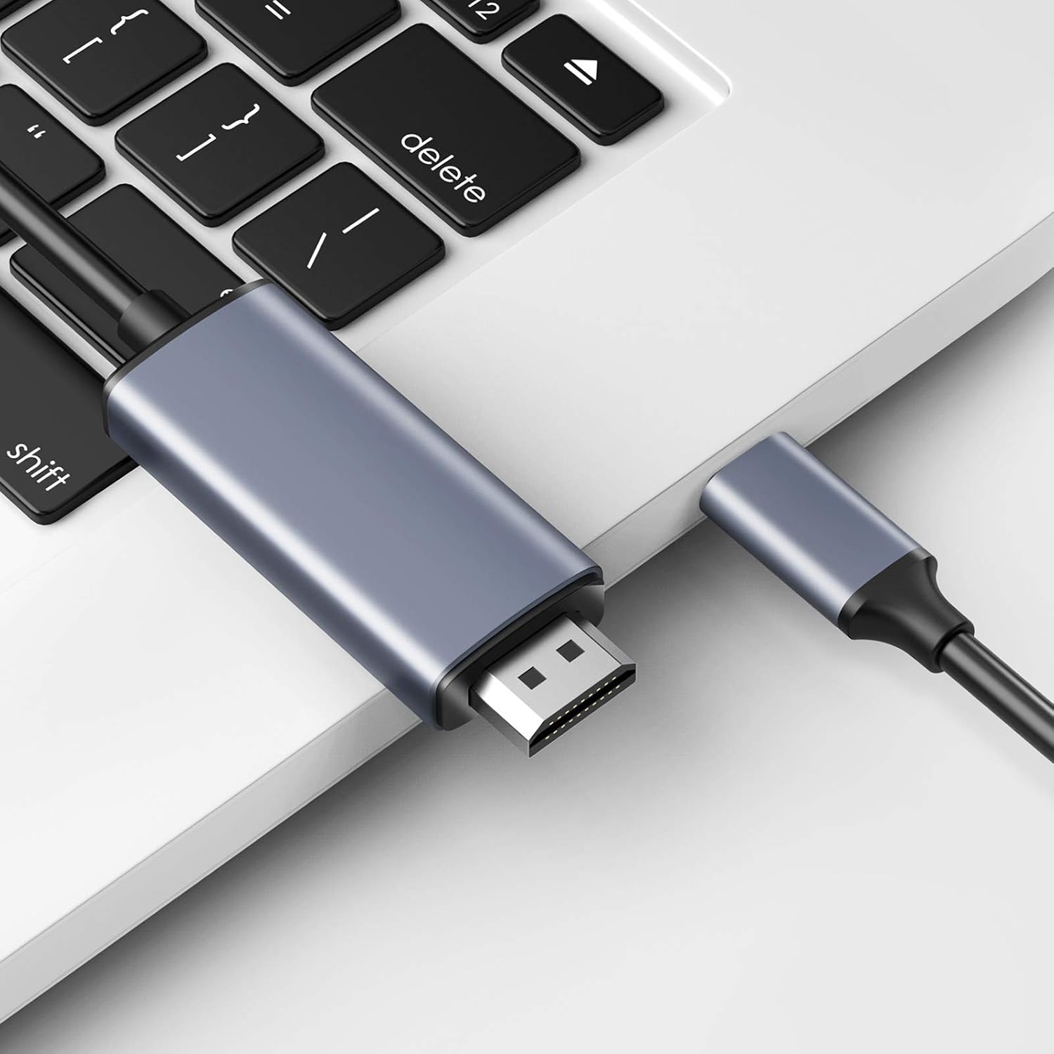 USB C to HDMI Cable for Home Office | 6ft 4K@60Hz, USB C to HDMI Cable [Thunderbolt 3 Compatible] for MacBook Pro 2020/2019, MacBook Air/iPad Pro 2020, Surface Book 2, Galaxy S20, and More