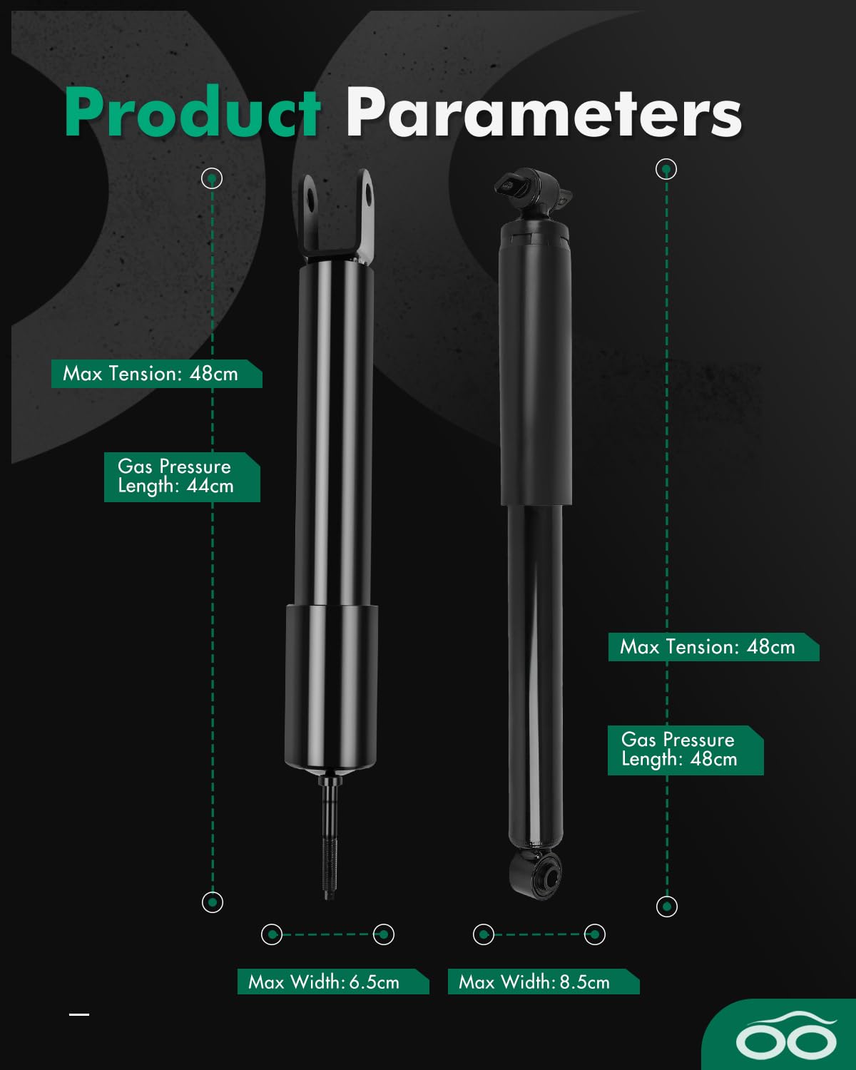 SCITOO Amortiguadores delanteros y traseros para Hummer 2006-2010 para Hummer H3 Shocks 555049 911527 555050 911528 - Juego de 4 piezas